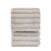 Luxurious Ribbed Faux Fur Throw Natural